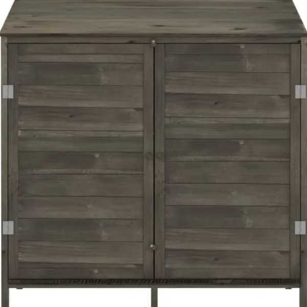 vidaXL Trädgårdsbod antracit 102x52x112 cm massivt granträ