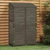 Trädgårdsbod i massivt granträ - Förvaring för redskap och tillbehör | Färg: Antracit | Storlek: 102x52x174,5 cm Skjul, Garage & Carports