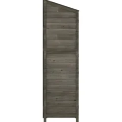 Trädgårdsbod i massivt granträ - Förvaring för redskap och tillbehör | Färg: Antracit | Storlek: 102x52x174,5 cm Skjul, Garage & Carports