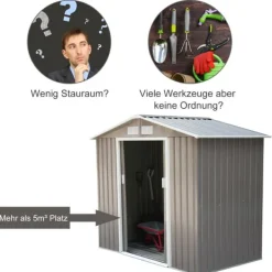 Clearance Trädgårdsbod, 213x130x185 cm, Grön Skjul, Garage & Carports