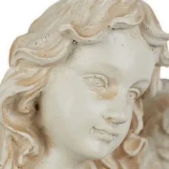Online Trädgårdsfigur, Stående Ängel, 46.5x23x14 cm, Vit Trädgårdsprydnader