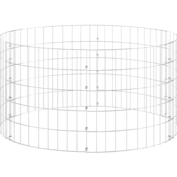 Trädgårdskompost i galvaniserat stål – Väderbeständig och luftgenomtränglig | Diameter: 100 cm | Höjd: 50 cm