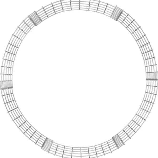 Trädgårdskompost i galvaniserat stål – Väderbeständig och luftgenomtränglig | Diameter: 100 cm | Höjd: 50 cm
