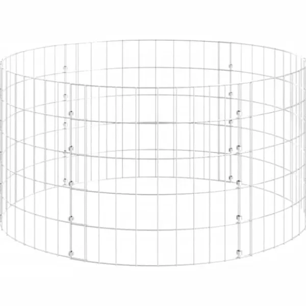 Trädgårdskompost i galvaniserat stål – Väderbeständig och luftgenomtränglig | Diameter: 100 cm | Höjd: 50 cm