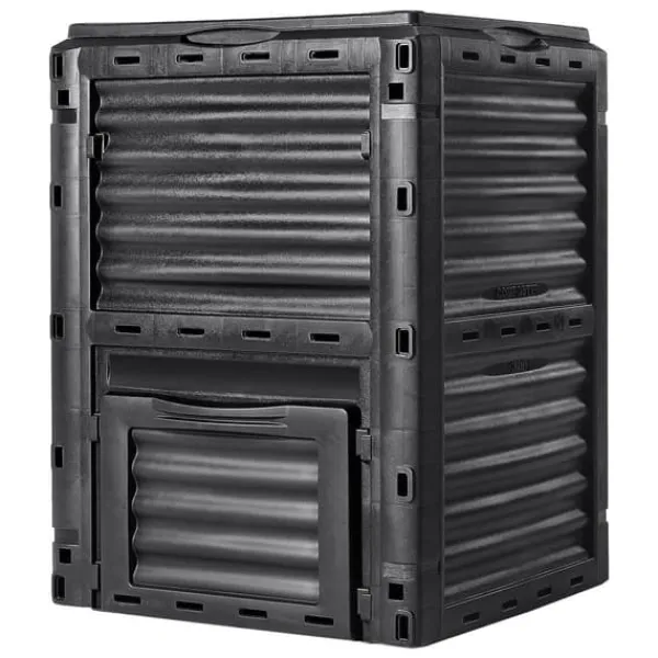 Trädgårdskompostbehållare 80 Gal, BPA-fri, stor kapacitet, utomhus, topplock, bottendörr, enkel montering, snabb bördig jord.
