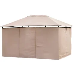 Clearance Trädgårdspaviljong 3x4m med sidoväggar och gardiner, vattentät, STRONG TENT Tält & Lusthus