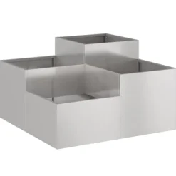 Sale Trädgårdsplanterare Silver 80 x 80 x 48 cm Rostfritt stål Krukor & Växtbehållare