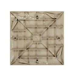Trädgårdsplattor, 39,5x39,5x2,6 cm, Beige, Plast