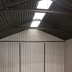 Trädgårdsskjul - LIFETIME - Landemrak - 2,13 x 2,13 m - Resin - Dubbel dörr