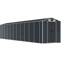 Sale Trädgårdsskjul antracit 191x980x198 cm galvaniserat stål Skjul, Garage & Carports