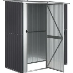 New Trädgårdsskjul antracit 180,5x97x209,5 cm galvaniserat stål Skjul, Garage & Carports