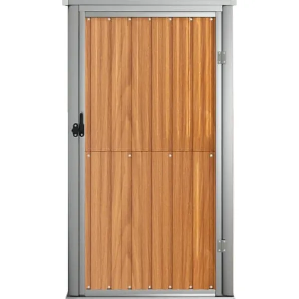 Trädgårdsskjul brun 88x89x161 cm galvaniserat stål - Redskapsbod - Redskapsbodar - Home & Living