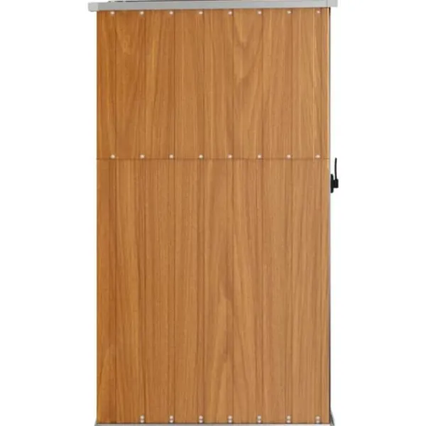 Trädgårdsskjul brun 88x89x161 cm galvaniserat stål - Redskapsbod - Redskapsbodar - Home & Living