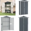 Trädgårdsskjul grå 116x45x175 cm galvaniserat stål - Trädgårdsbord - Trädgårdsskjul - Home & Living Skjul, Garage & Carports