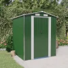 vidaXL Trädgårdsskjul grön 192x191x223 cm galvaniserat stål