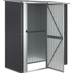 Trädgårdsskjul i galvaniserat stål - Förvaring av verktyg | Färg: Antracit | Storlek: 180,5x97x209,5 cm