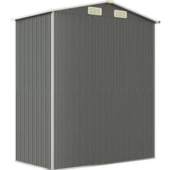 Online Trädgårdsskjul i galvaniserat stål - Utomhusförvaring för redskap | Färg: Ljusgrå | Storlek: 192x108x223 cm Skjul, Garage & Carports