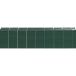 Trädgårdsskjul i galvaniserat stål - Utomhusförvaring för verktyg | Färg: Grön | Storlek: 191x725x198 cm