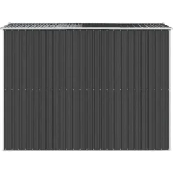 Trädgårdsskjul i galvaniserat stål - Rymlig förvaring | Färg: Antracit | Storlek: 192x274x223 cm