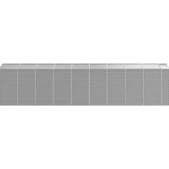 New Trädgårdsskjul i galvaniserat stål - Utomhusförvaring | Färg: Ljusgrå | Storlek: 191x810x198 cm Skjul, Garage & Carports