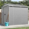 Online Trädgårdsskjul ljusgrå 191x215x198 cm galvaniserat stål Skjul, Garage & Carports