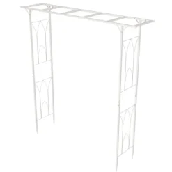 Trädgårdsvalv, Metalljärn, Lätt Montering,VIT, 81.1x16.1x81.8 tum