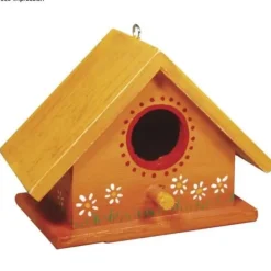 Clearance Trädkåpa - FSC - 13,5x7,5x10cm - Färg brun - För vilda fåglar - Metallkrok För Fåglar & Småvilt