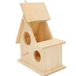 Discount Träfågelbon Utomhus Fågelholk Häckningslåda Fågelbur för Trädgård Bakgård Balkongdekor För Fåglar & Småvilt