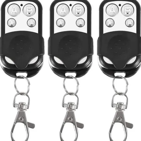 Universell fjärrkontroll - 3-pack - 433 MHz - 4 knappar - Signalduplicator Skjul, Garage & Carports