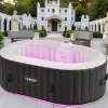 Discount Uppblåsbar bubbelpool Florence – 2400W | 154 x 154 x 65 cm | Jacuzzi för 4 personer | 100 massagestrålar | Upp till 40°C uppvärmning | Uppblåsbart spa | CDON Spa & Utomhusbad