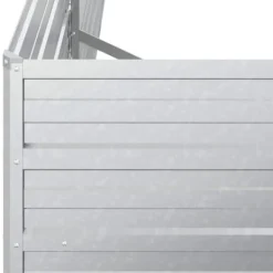 Clearance Upphöjd odlingslåda i galvaniserat stål - Planteringslåda | Färg: Silver | Storlek: 160x80x77 cm Planteringsbänkar