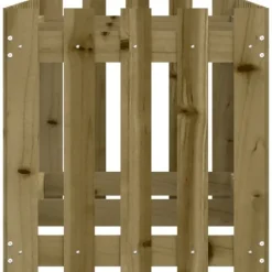 Upphöjd odlingslåda i impregnerad furu - Trädgårdslåda med staket-design | Storlek: 150x50x50 cm