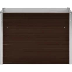 Upphöjd odlingslåda i metall - Galvaniserat stål | Färg: Brun | Storlek: 100x40x77 cm