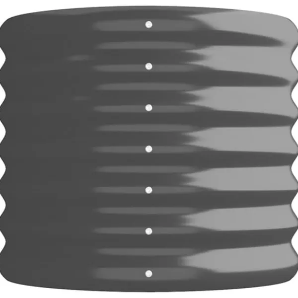 Clearance Upphöjd odlingslåda i pulverlackerat stål | Färg: Antracit | Storlek: 224x40x36 cm Planteringsbänkar