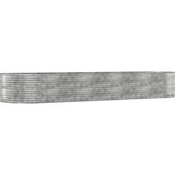 Sale Upphöjd odlingslåda i pulverlackerat stål | Färg: Silver | Storlek: 447x140x68 cm Planteringsbänkar
