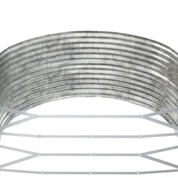 Sale Upphöjd odlingslåda i pulverlackerat stål | Färg: Silver | Storlek: 447x140x68 cm Planteringsbänkar