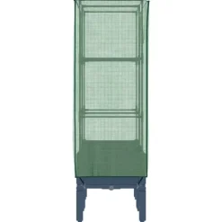 Discount Upphöjd odlingslåda med växthusöverdrag i rottinglook | Storlek: 80x40x140 cm Växthus