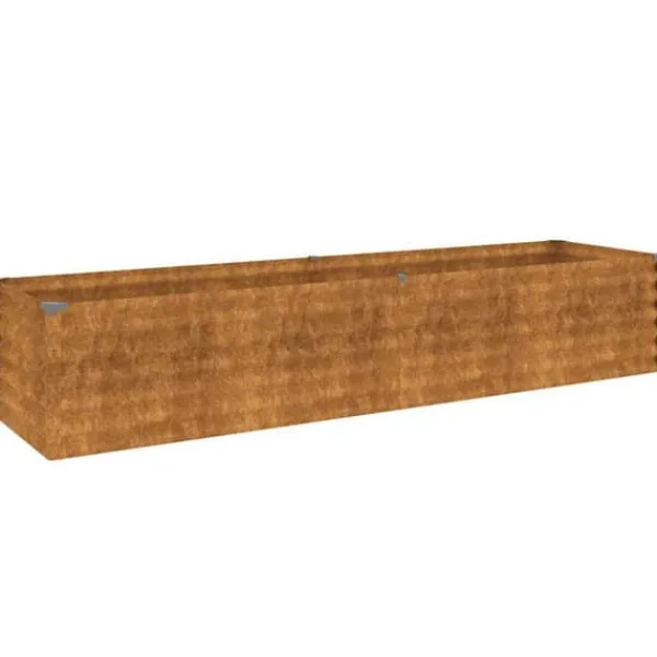 vidaXL Upphöjd trädgårdsbädd 194x50x36 cm cortenstål