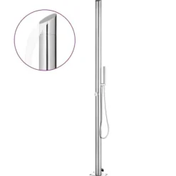 Hot Utedusch 220 cm rostfritt stål - Trädgårdsdusch - Trädgårdsduschar - Home & Living Spa & Utomhusbad