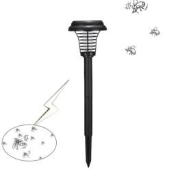 New Utomhus Solar Myggdödare Lampa Elektrisk Bug Zapper Vattentät Insektsfälla Anti Mosquito Light Trädgård Gräsmatta Myggfälla Insektsmedel & Djuravvisande Medel