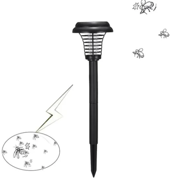 New Utomhus Solar Myggdödare Lampa Elektrisk Bug Zapper Vattentät Insektsfälla Anti Mosquito Light Trädgård Gräsmatta Myggfälla Insektsmedel & Djuravvisande Medel