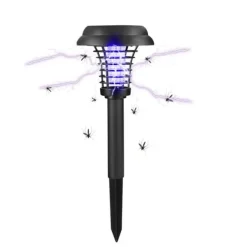 New Utomhus Solar Myggdödare Lampa Elektrisk Bug Zapper Vattentät Insektsfälla Anti Mosquito Light Trädgård Gräsmatta Myggfälla Insektsmedel & Djuravvisande Medel