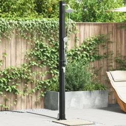 Sale Utomhus Solardusch Svart 217 cm PVC och Aluminium Spa & Utomhusbad
