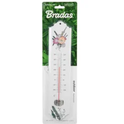Utomhusfönstertermometer, metall, område: -25/50 grader Celsius, längd 20 cm