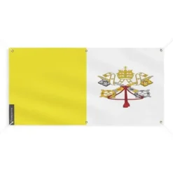 New Vatikanens flagga banner 6 öljetter 40x80cm i polyester Flaggor & Vindstrutar