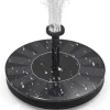 Vattenfontän solcellsdriven 16 cm Svart