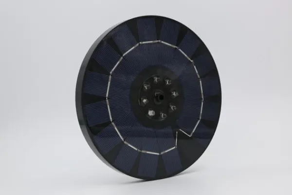 Vattenfontän solcellsdriven 18 cm med vit LED-belysning