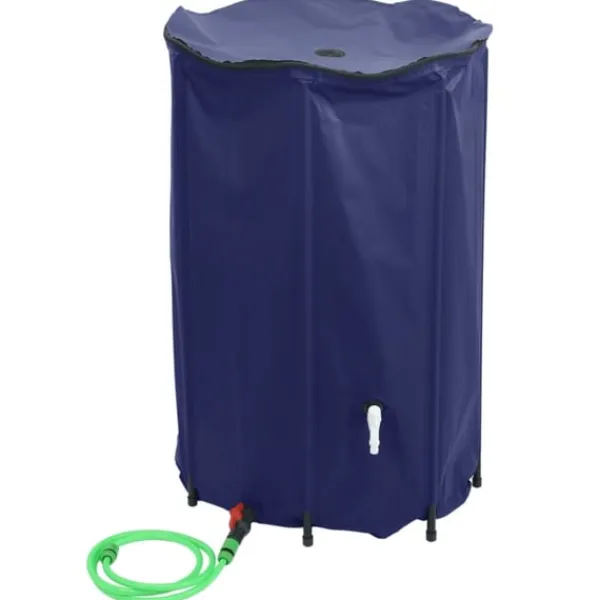 vidaXL Vattentank med kran vikbar 1000 L PVC