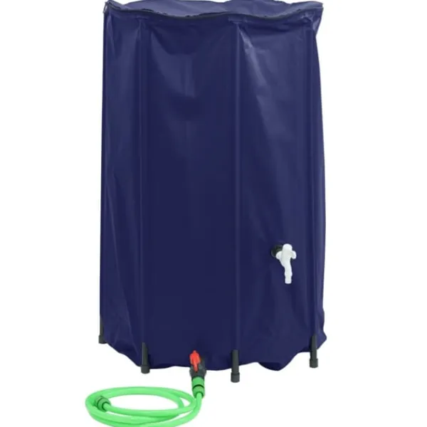 vidaXL Vattentank med kran vikbar 500 L PVC