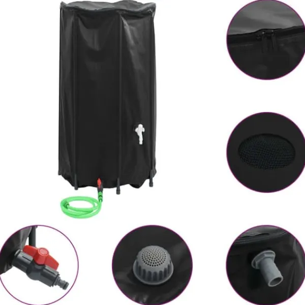 Best Vattentank med kran vikbar 380 L PVC Regntunnor